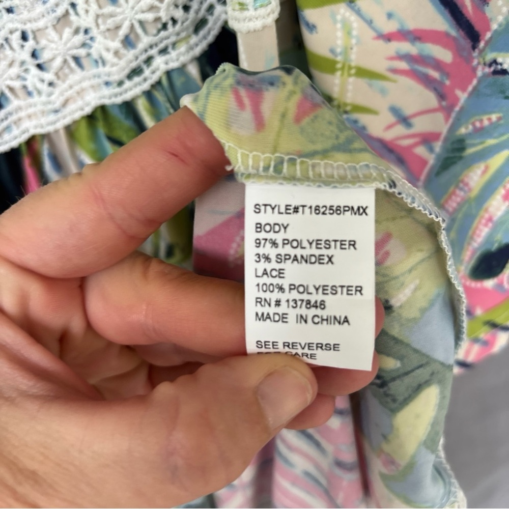 Green and Pink Ruffled Tunic - Picture 5 of 10